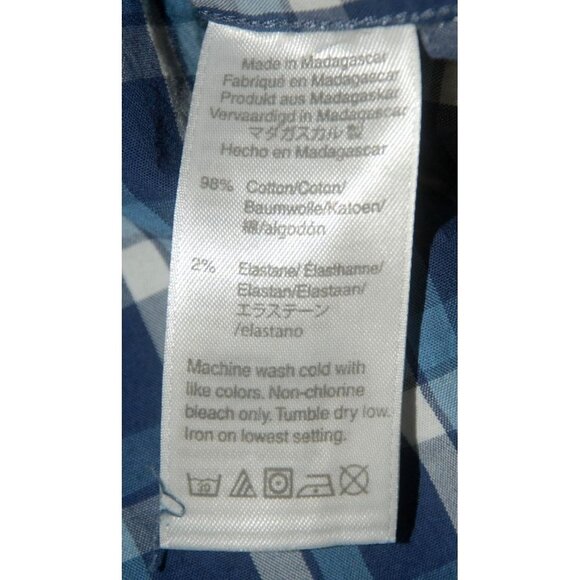 J. Crew Men's Blue Plaid Shirt Size L Flex Washed Slim Fit Button Down LS Pocket - Picture 8 of 8